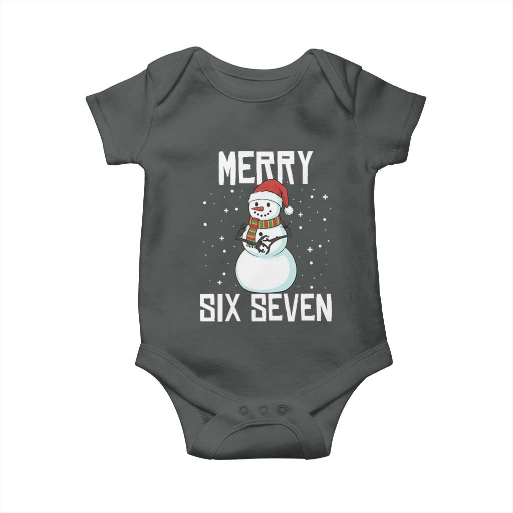 Funny Snowman Merry Six Seven Meme Baby Onesie Christmas Trending 67 Gift - Wonder Print Shop