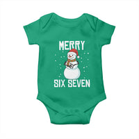 Funny Snowman Merry Six Seven Meme Baby Onesie Christmas Trending 67 Gift - Wonder Print Shop