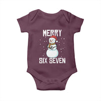 Funny Snowman Merry Six Seven Meme Baby Onesie Christmas Trending 67 Gift - Wonder Print Shop