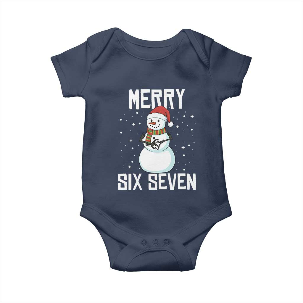 Funny Snowman Merry Six Seven Meme Baby Onesie Christmas Trending 67 Gift - Wonder Print Shop