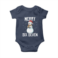 Funny Snowman Merry Six Seven Meme Baby Onesie Christmas Trending 67 Gift - Wonder Print Shop