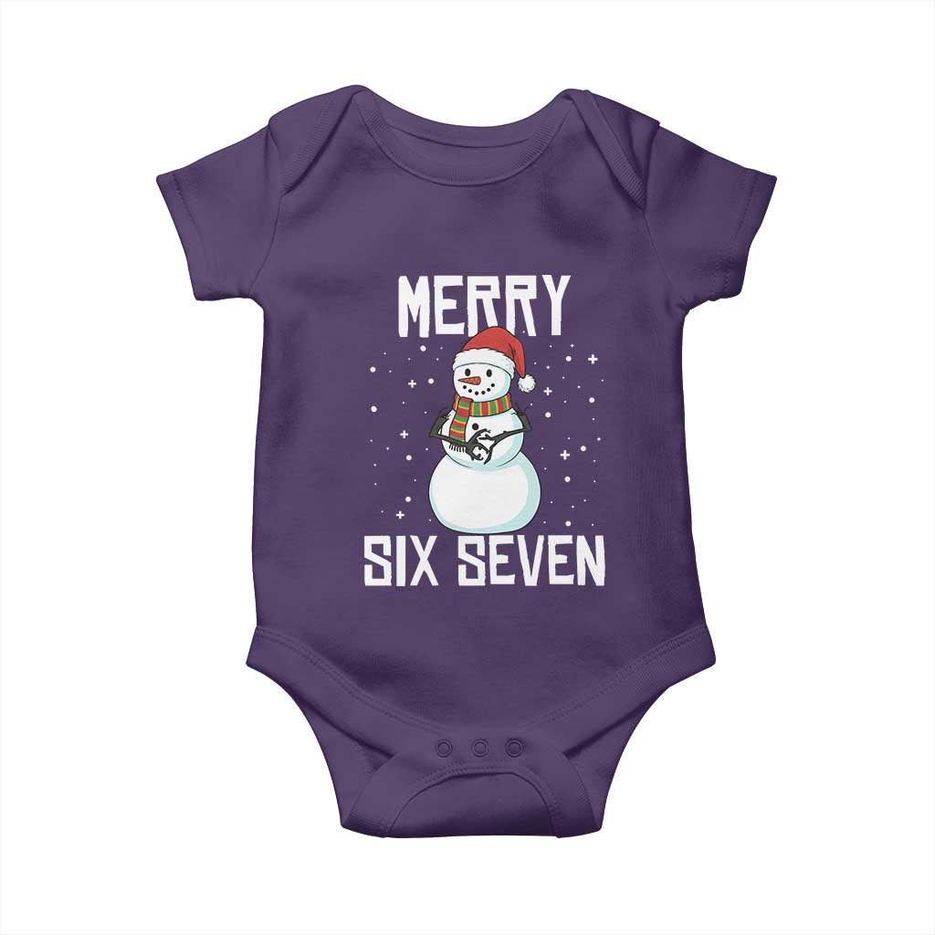 Funny Snowman Merry Six Seven Meme Baby Onesie Christmas Trending 67 Gift - Wonder Print Shop