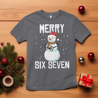 Funny Snowman Merry Six Seven Meme T Shirt Christmas Trending 67 Gift - Wonder Print Shop