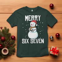 Funny Snowman Merry Six Seven Meme T Shirt Christmas Trending 67 Gift - Wonder Print Shop
