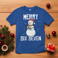 Funny Snowman Merry Six Seven Meme T Shirt Christmas Trending 67 Gift - Wonder Print Shop