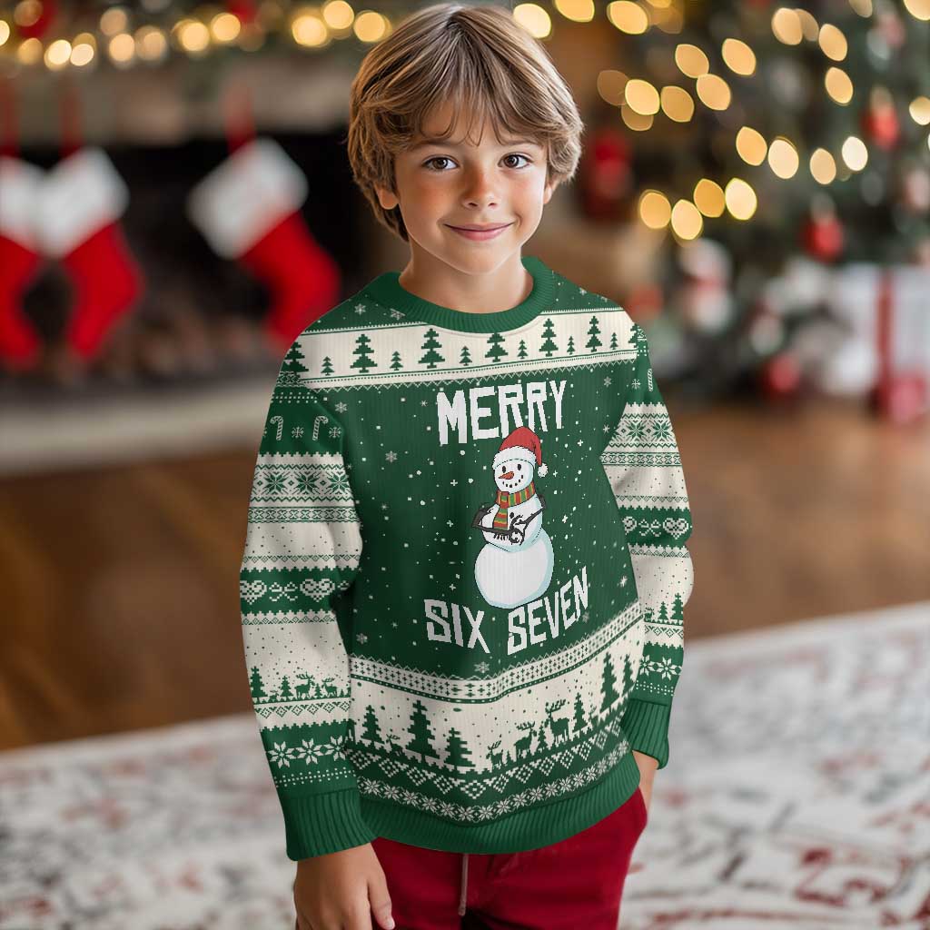 Funny Snowman Merry Six Seven Meme Ugly Christmas Sweater Xmas Trending 67 Gift - Wonder Print Shop