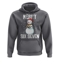 Funny Snowman Merry Six Seven Meme Hoodie Christmas Trending 67 Gift - Wonder Print Shop