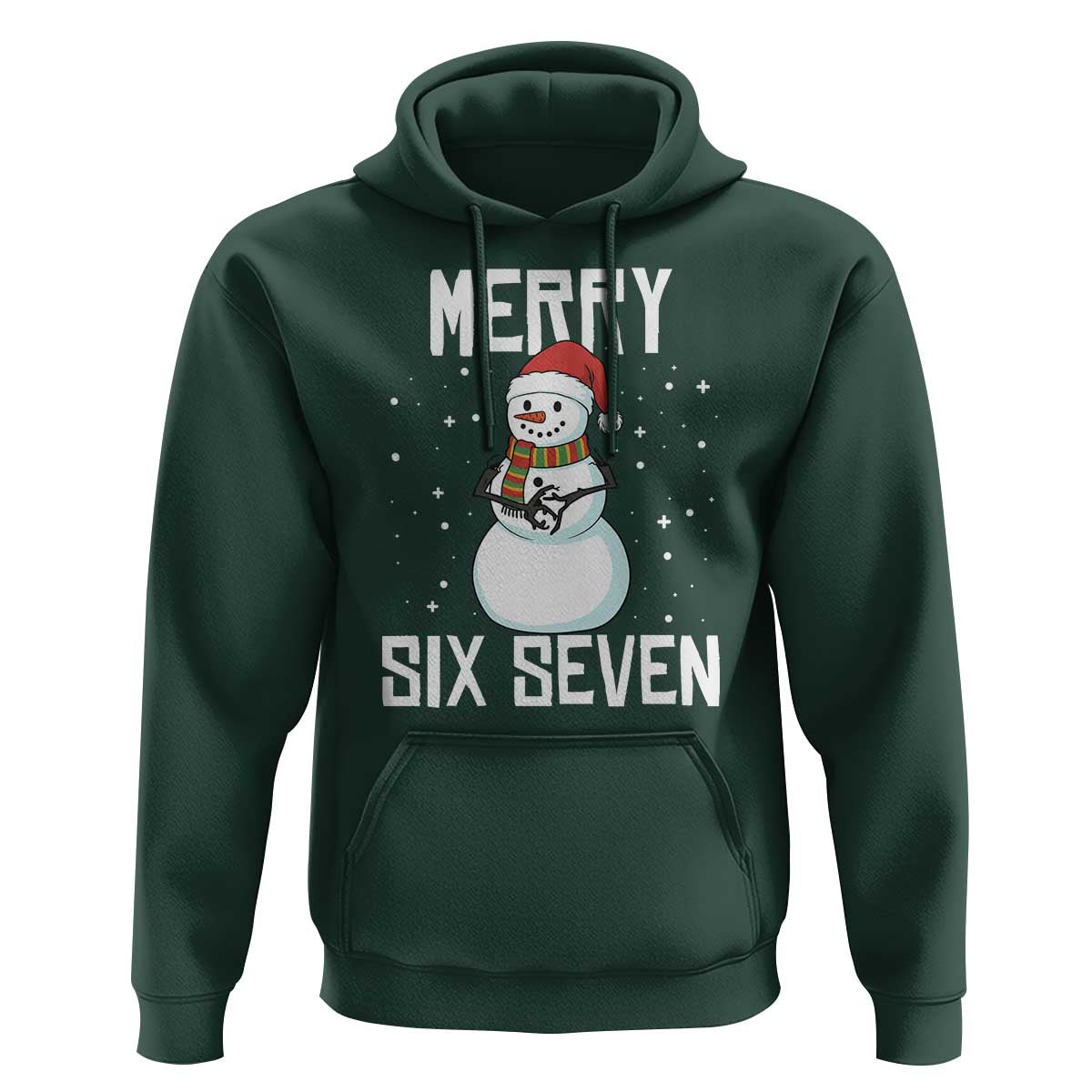 Funny Snowman Merry Six Seven Meme Hoodie Christmas Trending 67 Gift - Wonder Print Shop