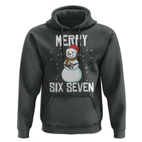Funny Snowman Merry Six Seven Meme Hoodie Christmas Trending 67 Gift - Wonder Print Shop