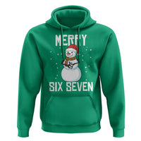 Funny Snowman Merry Six Seven Meme Hoodie Christmas Trending 67 Gift - Wonder Print Shop