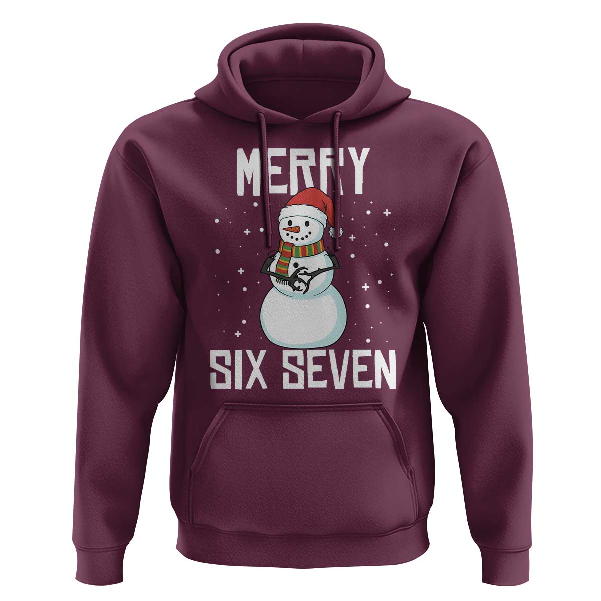 Funny Snowman Merry Six Seven Meme Hoodie Christmas Trending 67 Gift - Wonder Print Shop