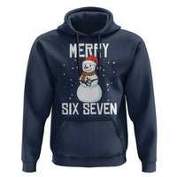 Funny Snowman Merry Six Seven Meme Hoodie Christmas Trending 67 Gift - Wonder Print Shop