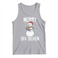 Funny Snowman Merry Six Seven Meme Tank Top Christmas Trending 67 Gift - Wonder Print Shop