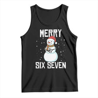 Funny Snowman Merry Six Seven Meme Tank Top Christmas Trending 67 Gift - Wonder Print Shop