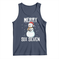 Funny Snowman Merry Six Seven Meme Tank Top Christmas Trending 67 Gift - Wonder Print Shop
