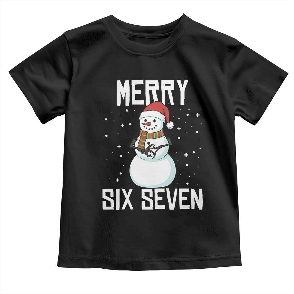 Funny Snowman Merry Six Seven Meme Toddler T Shirt Christmas Trending 67 Gift - Wonder Print Shop