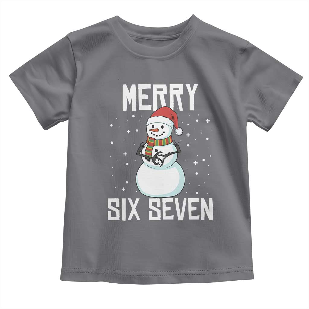 Funny Snowman Merry Six Seven Meme Toddler T Shirt Christmas Trending 67 Gift - Wonder Print Shop