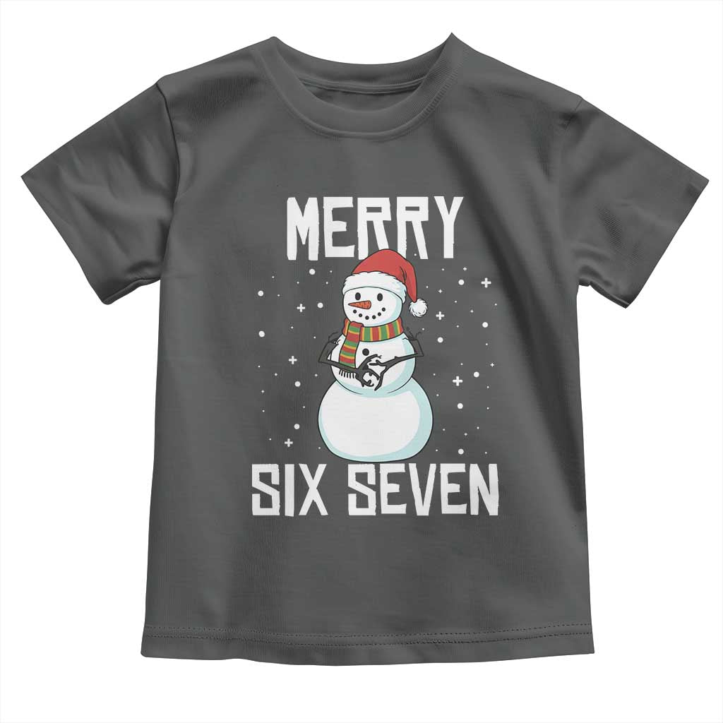 Funny Snowman Merry Six Seven Meme Toddler T Shirt Christmas Trending 67 Gift - Wonder Print Shop