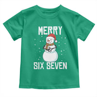 Funny Snowman Merry Six Seven Meme Toddler T Shirt Christmas Trending 67 Gift - Wonder Print Shop