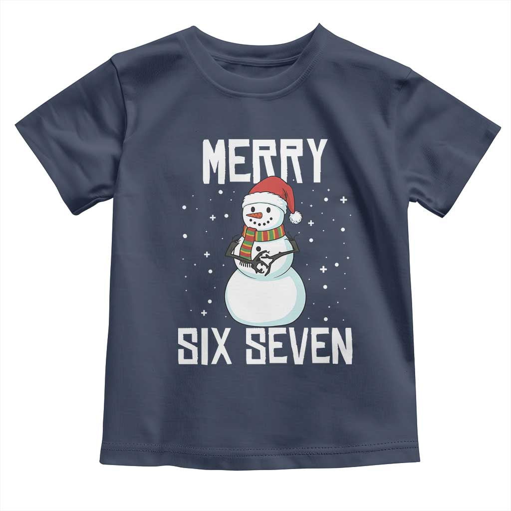 Funny Snowman Merry Six Seven Meme Toddler T Shirt Christmas Trending 67 Gift - Wonder Print Shop