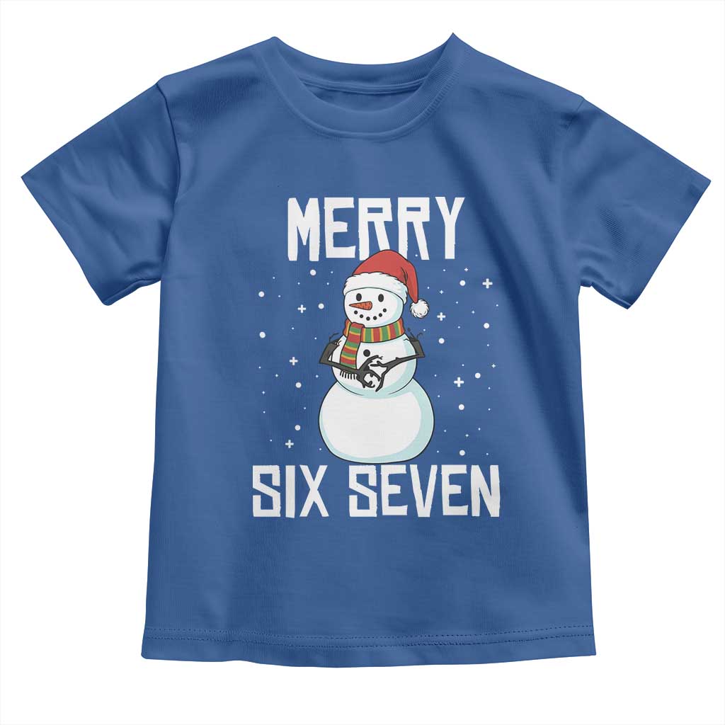 Funny Snowman Merry Six Seven Meme Toddler T Shirt Christmas Trending 67 Gift - Wonder Print Shop