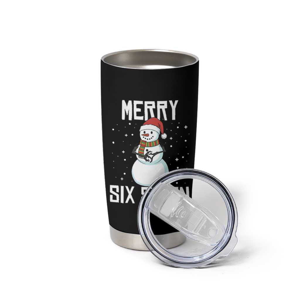 Funny Snowman Merry Six Seven Meme Tumbler Cup Christmas Trending 67 Gift - Wonder Print Shop