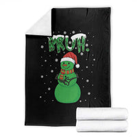 Funny Green Snowman Six Seven Meme Throw Blanket Christmas Gift For Gen Z - Wonder Print Shop