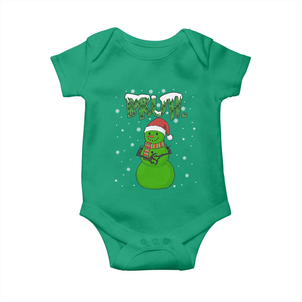 Funny Green Snowman Six Seven Meme Baby Onesie Christmas Gift For Gen Z - Wonder Print Shop