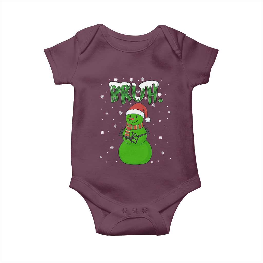 Funny Green Snowman Six Seven Meme Baby Onesie Christmas Gift For Gen Z - Wonder Print Shop