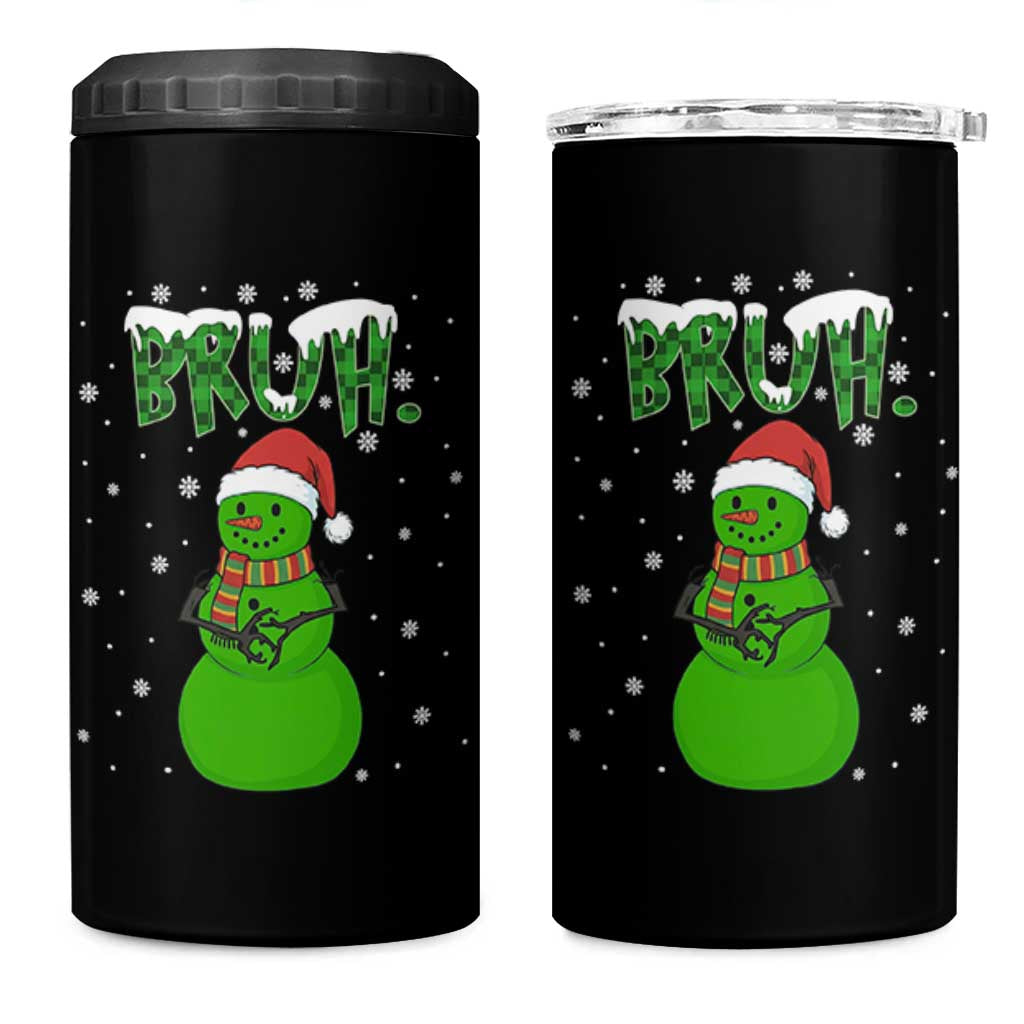 Funny Green Snowman Six Seven Meme 4 in 1 Can Cooler Tumbler Christmas Gift For Gen Z - Wonder Print Shop