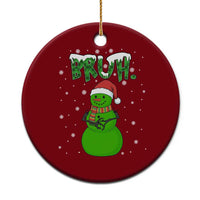 Funny Green Snowman Six Seven Meme Ceramic Ornament Christmas Gift For Gen Z - Wonder Print Shop