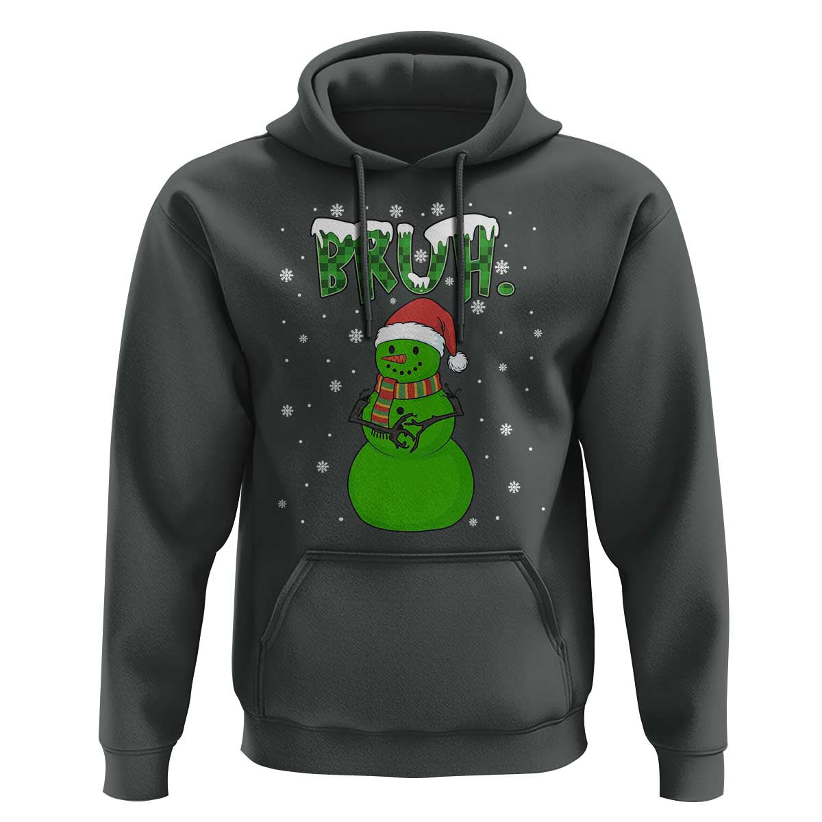 Funny Green Snowman Six Seven Meme Hoodie Christmas Gift For Gen Z - Wonder Print Shop