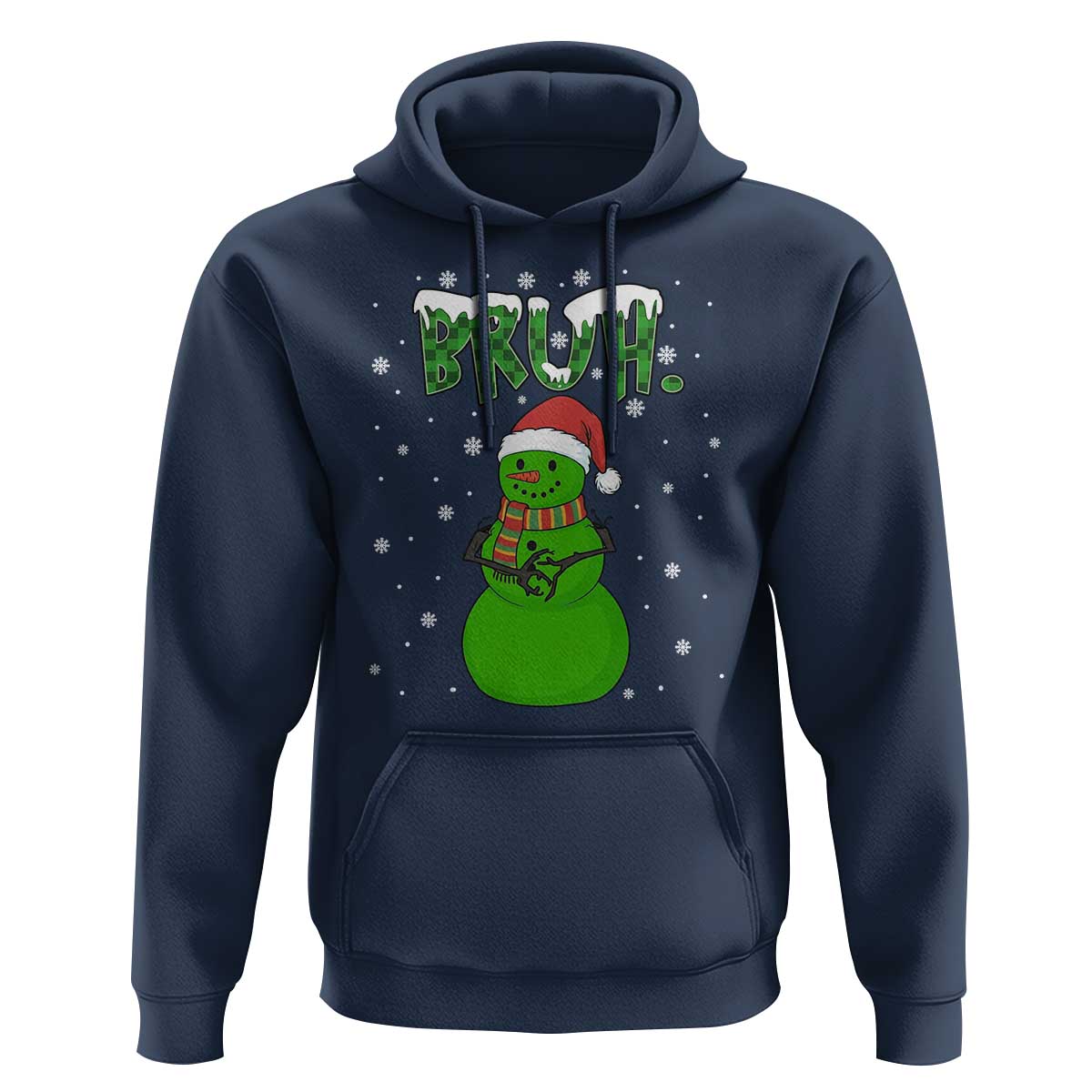 Funny Green Snowman Six Seven Meme Hoodie Christmas Gift For Gen Z - Wonder Print Shop