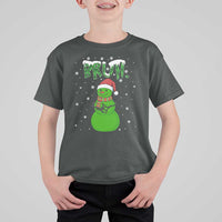 Funny Green Snowman Six Seven Meme T Shirt For Kid Christmas Gift For Gen Z - Wonder Print Shop