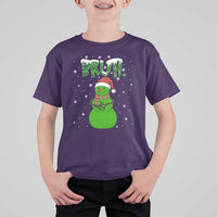 Funny Green Snowman Six Seven Meme T Shirt For Kid Christmas Gift For Gen Z - Wonder Print Shop
