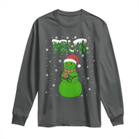 Funny Green Snowman Six Seven Meme Long Sleeve Shirt Christmas Gift For Gen Z - Wonder Print Shop