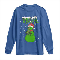 Funny Green Snowman Six Seven Meme Long Sleeve Shirt Christmas Gift For Gen Z - Wonder Print Shop