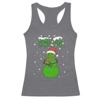 Funny Green Snowman Six Seven Meme Racerback Tank Top Christmas Gift For Gen Z - Wonder Print Shop