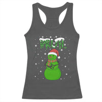 Funny Green Snowman Six Seven Meme Racerback Tank Top Christmas Gift For Gen Z - Wonder Print Shop