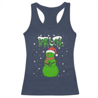 Funny Green Snowman Six Seven Meme Racerback Tank Top Christmas Gift For Gen Z - Wonder Print Shop