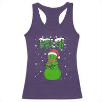 Funny Green Snowman Six Seven Meme Racerback Tank Top Christmas Gift For Gen Z - Wonder Print Shop