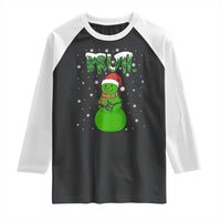 Funny Green Snowman Six Seven Meme Raglan Shirt Christmas Gift For Gen Z - Wonder Print Shop