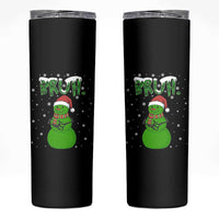 Funny Green Snowman Six Seven Meme Skinny Tumbler Christmas Gift For Gen Z - Wonder Print Shop