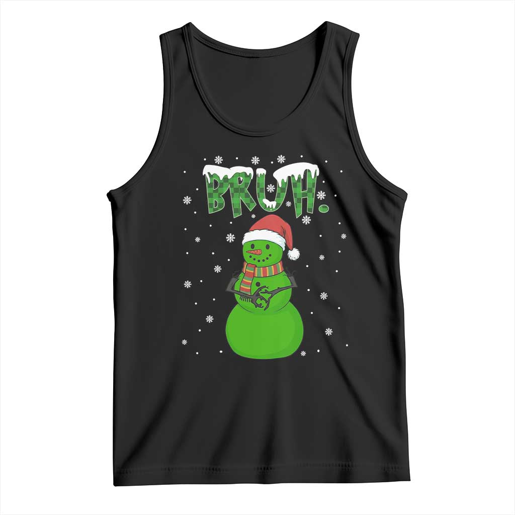 Funny Green Snowman Six Seven Meme Tank Top Christmas Gift For Gen Z - Wonder Print Shop