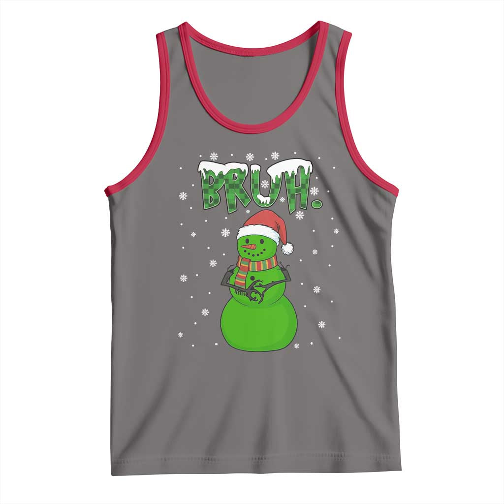 Funny Green Snowman Six Seven Meme Tank Top Christmas Gift For Gen Z - Wonder Print Shop