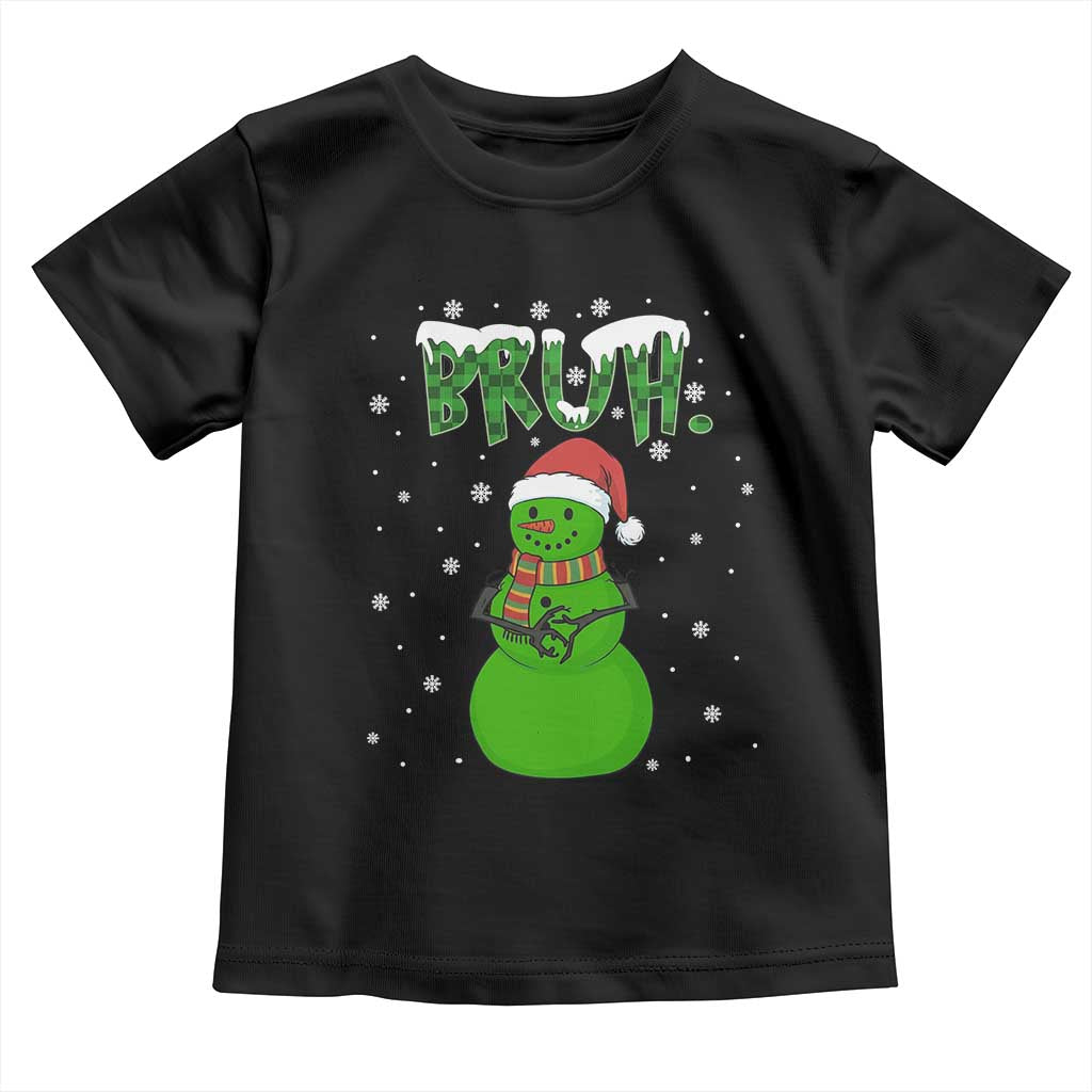 Funny Green Snowman Six Seven Meme Toddler T Shirt Christmas Gift For Gen Z - Wonder Print Shop