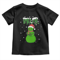 Funny Green Snowman Six Seven Meme Toddler T Shirt Christmas Gift For Gen Z - Wonder Print Shop