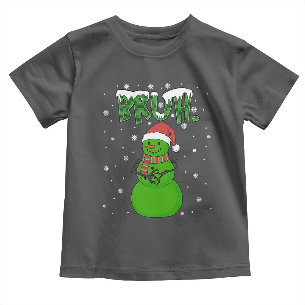 Funny Green Snowman Six Seven Meme Toddler T Shirt Christmas Gift For Gen Z - Wonder Print Shop