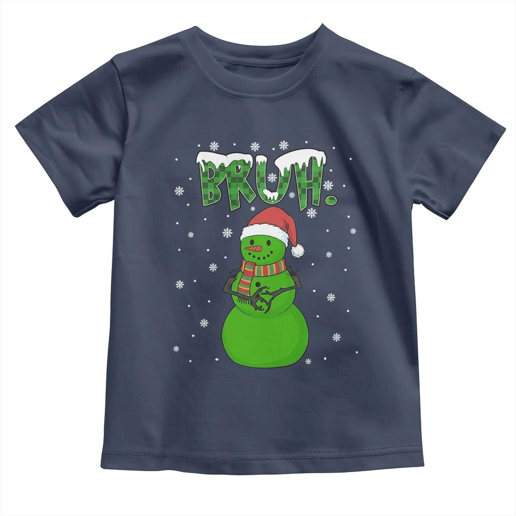 Funny Green Snowman Six Seven Meme Toddler T Shirt Christmas Gift For Gen Z - Wonder Print Shop