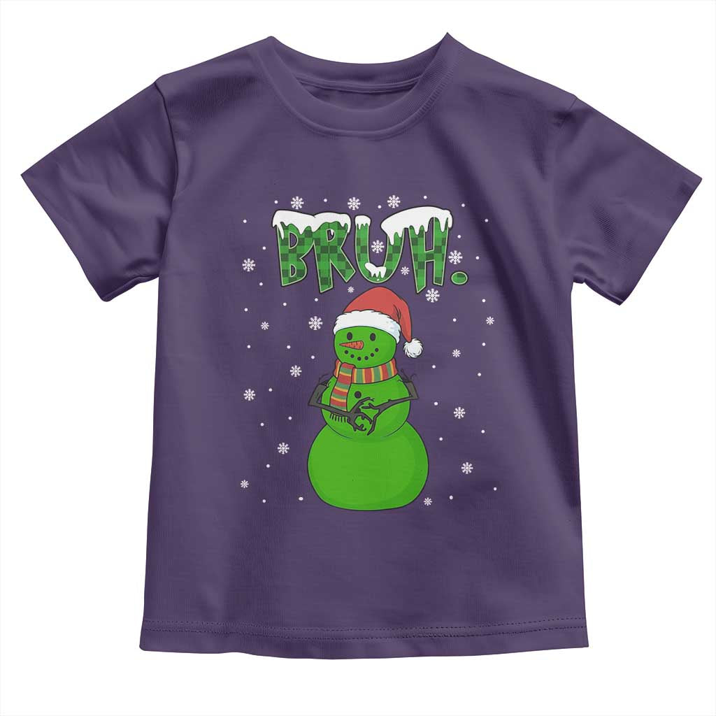 Funny Green Snowman Six Seven Meme Toddler T Shirt Christmas Gift For Gen Z - Wonder Print Shop